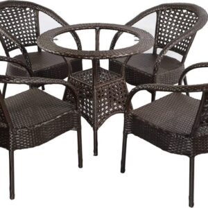 Patio Set - 4 Seater - Brown