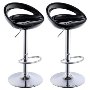 Set of 2 Adjustable Swivel Bar Chairs