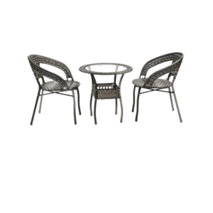 Patio / Outdoor / Balcony Set - 3 Piece - Silver Grey Colour