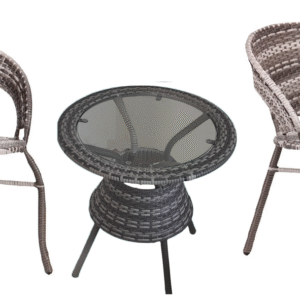 Patio Set - 3 Piece - Silver Grey Colour