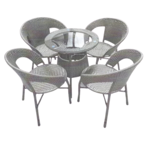 Patio Set - 5 Piece - Silver Grey Colour