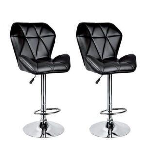 Diamond Padded Bar Kitchen Stool Chairs - Set of 2