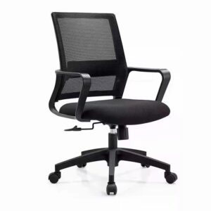 Stylish Classic Mesh Fabric Backrest Ergonomic Office Chair - Black