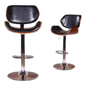 Bar Stools / Kitchen Counter Breakfast Chairs - Set of Two-Black Colour