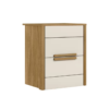 Modern 2 Drawer Bedside Table - White